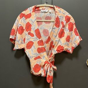 & Other stories Roses printed wrap blouses